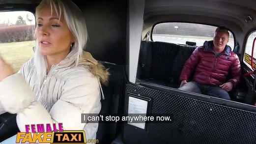 Female Fake Taxi Nympho blonde swaps studs cock for cash