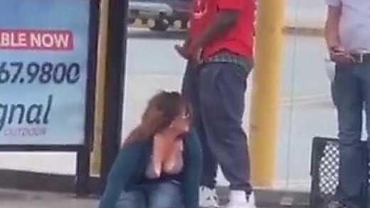 Bums fucking on bus station