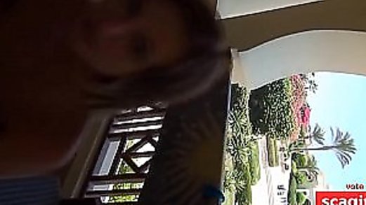 Hot German girl has sex on vacation with cumshot