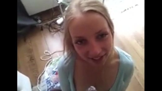 Dutch blonde amateur young teen love throatfuck