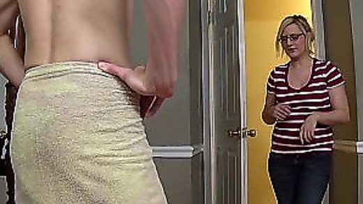 Blonde MILF gets fucked and creampied by her stepson