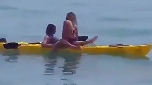 He fucks his girlfriend on kayak in the Kinneret