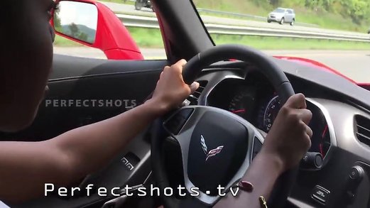 black girl drive Corvette Stingray