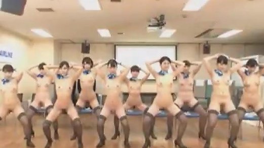 The hard training of the Japanese stewardesses
