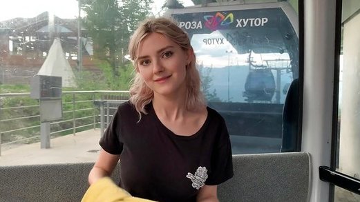 A young girl came to the festival in Sochi to suck cock