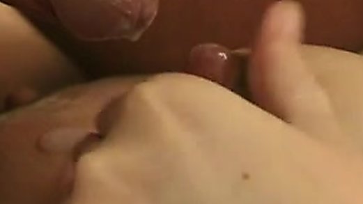 Cum on lactation tits - part 9