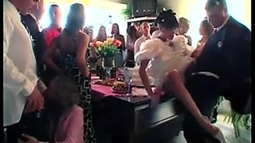 Wedding sluts are fucking in public