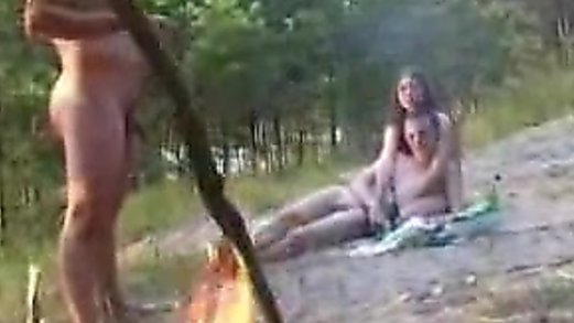 Young couple in nudist adventure sex - Rayra