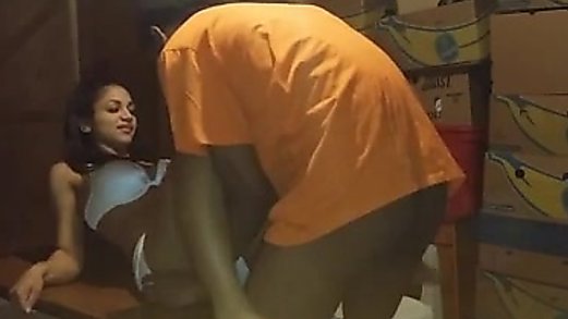 Very Hot Black Couple Has Sex in the Garage