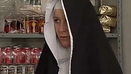 sister Dumcunt fucked at the Paki shop by Dirty old man