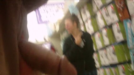 Dick out in public store 3 - she likes it