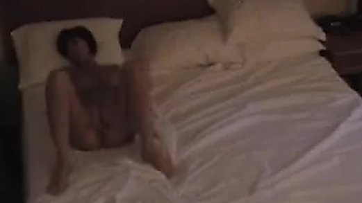 Sexy lady masturbating caught pillow humping