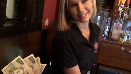 Spoiled man paid the waitress money to fuck her with her alone in POV